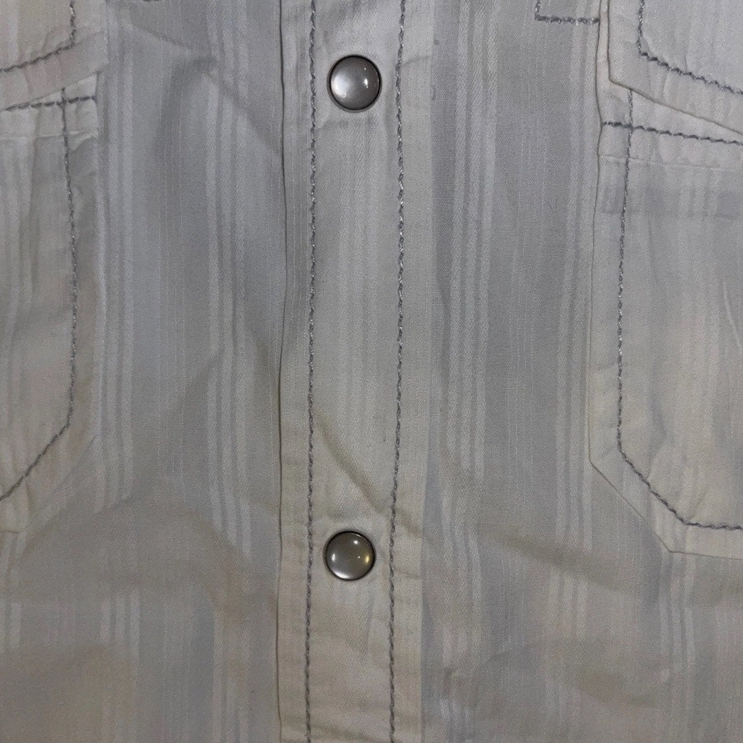 INC International Concepts Button Down Long Sleeve Shirt Snap Buttons Cotton