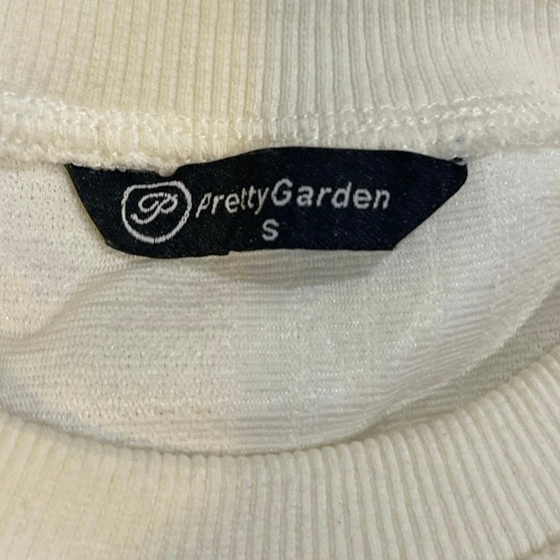 Pretty Garden Women's Pullover Crewneck Sweater SZ S Streetwear Casual