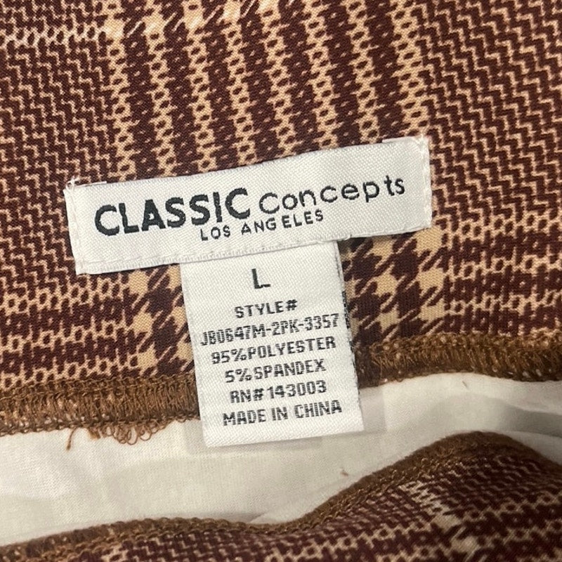 Classic Concepts Los Angeles Brown Plaid Pencil Skirt School L Academia Preppy