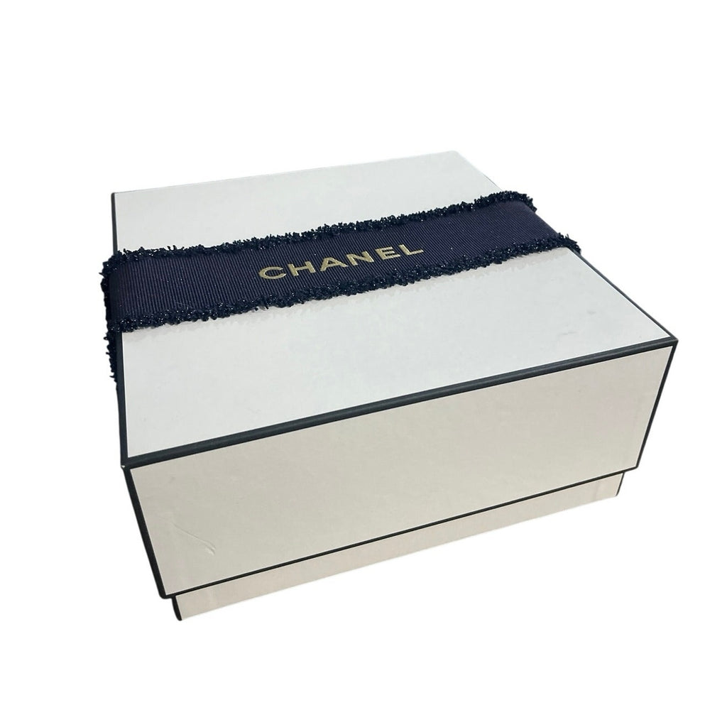 Authentic Chanel White Black Empty Square Perfume Beauty Gift Box Luxury