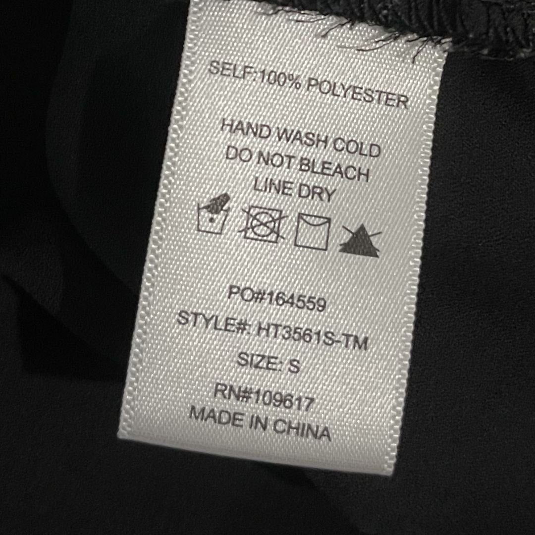 Stella Luce Sleeveless Black Top Blouse Size Small Careerwear Classy Lose Fit