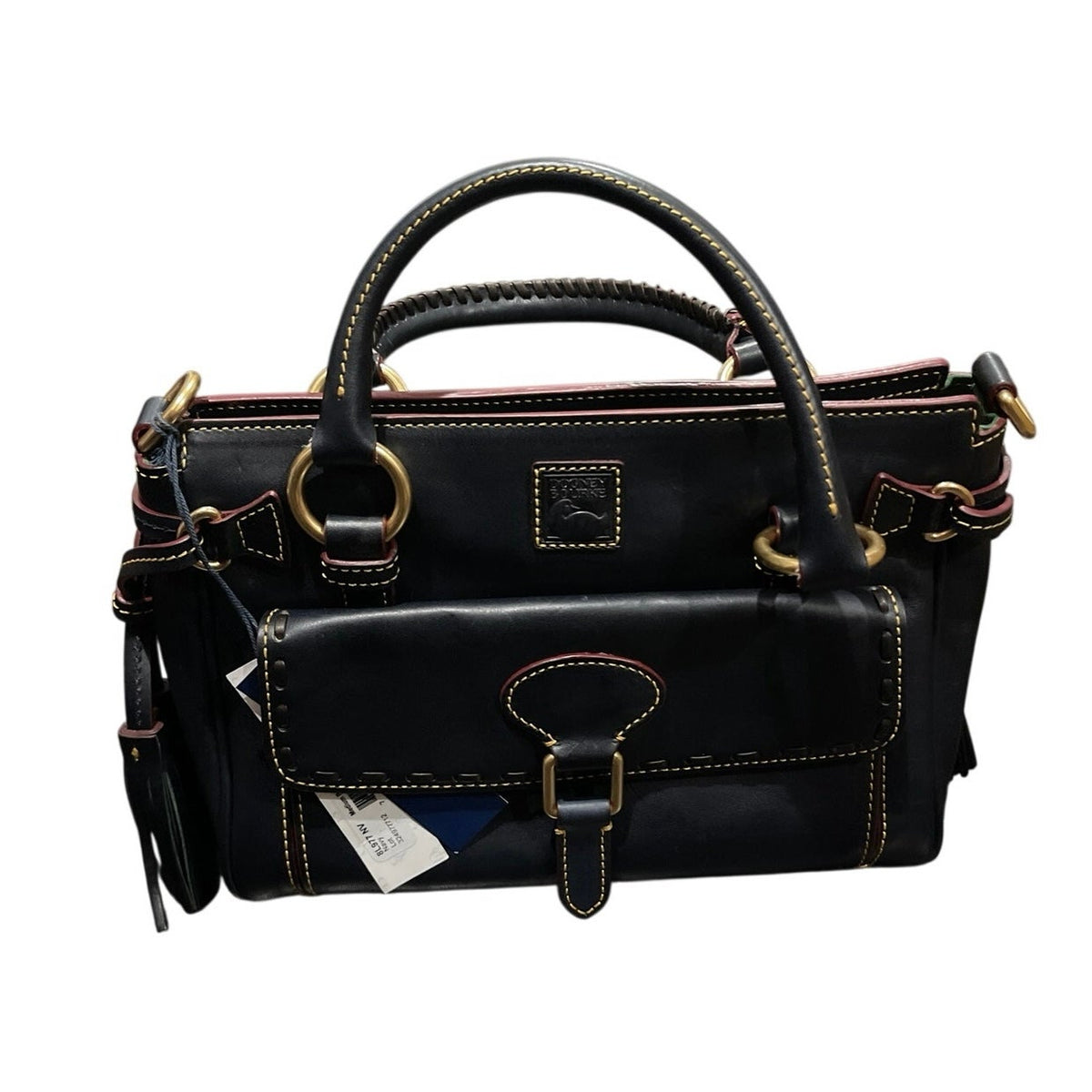 Dooney & Bourke Navy Blue Florentine Medium Pocket Satchel Handbag NWT