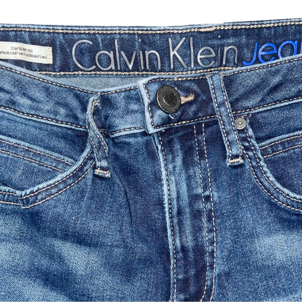 Calvin Klein Jeans Women Flare Denim Pants Size 27 Sculpted Crop Western