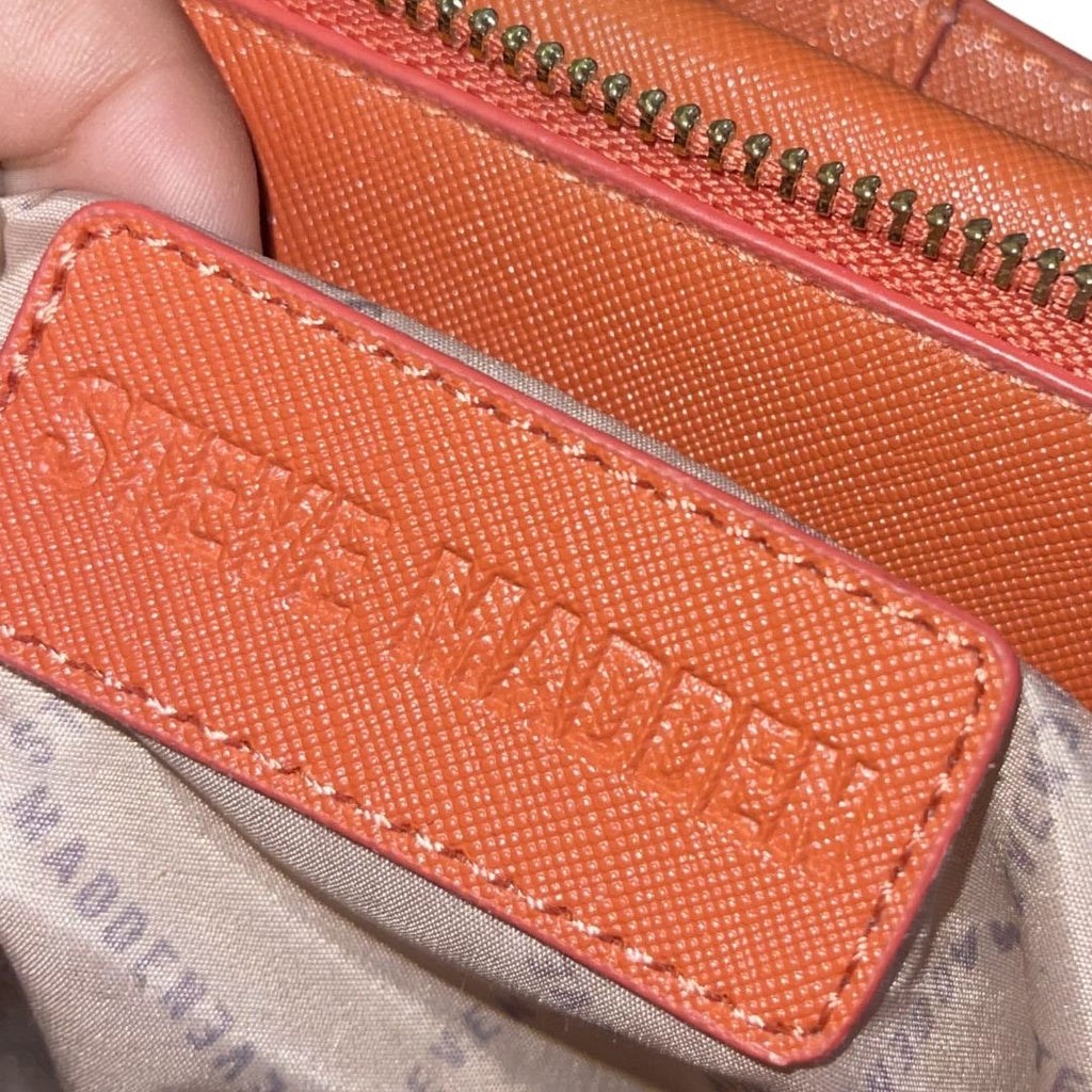 Steve Madden Mini Orange Crossbody Purse Floral Scarf Y2K Adjustable Strap