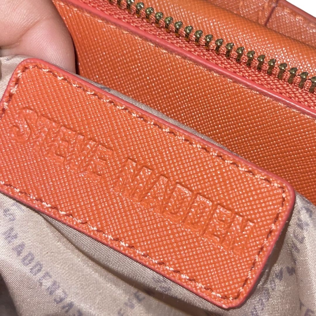 Steve Madden Mini Orange Crossbody Purse Floral Scarf Y2K Adjustable Strap