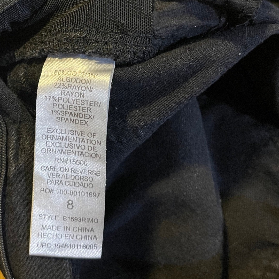 Democracy Jeans Skinny AB Solution Size 8 Black Mid Rise Punk Grunge Rocker