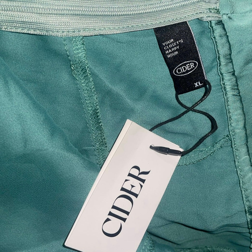 CIDER STRAPLESS SILK SATIN STYLE BLOUSE WITH TIE BACK NWT