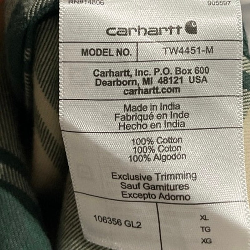 Carhartt Loose Fit Heavyweight Flannel Long Sleeve Plaid Shirt SZ XL Gorpcore