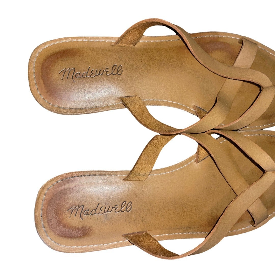 Madewell "the Boardwalk" Leather Brown Thong Sandal Size 9 Comfort Flip Flop