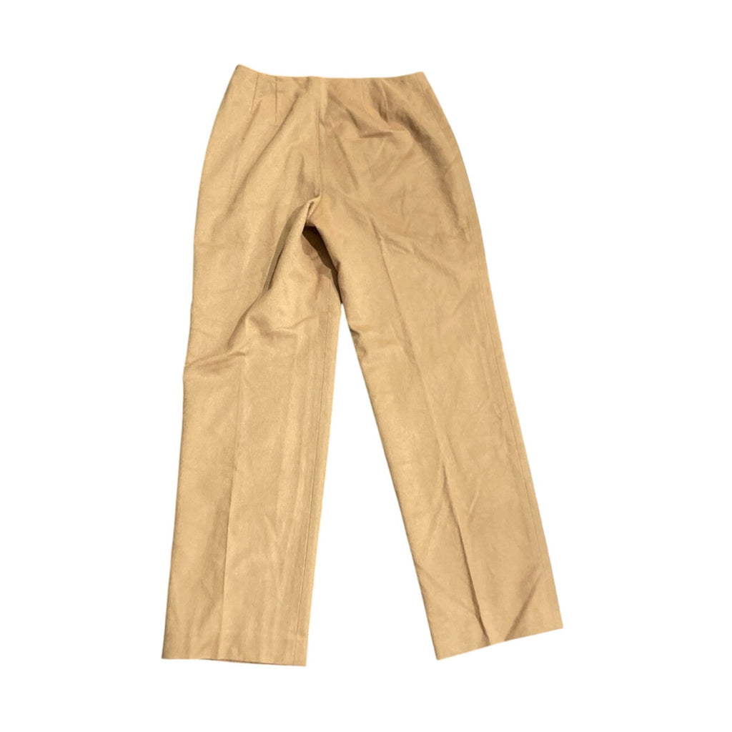 Ann Taylor Loft Tan Wool Blend Pants Mid Rise Wide Leg Size 6P Office Careerwear