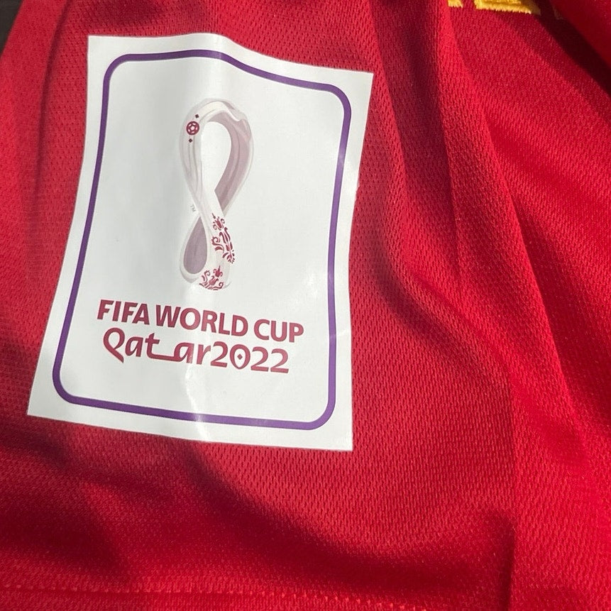Adidas Spain National Team Gavi #9 Fifa World Cup 2022 Soccer Jersey XL Sports
