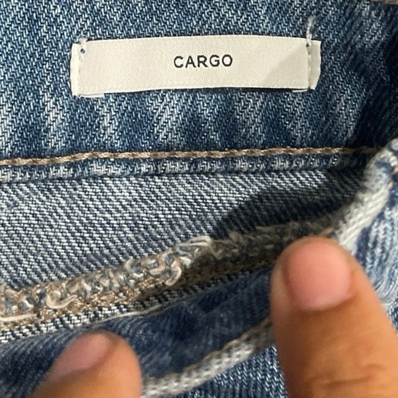 Forever 21 Premium Cargo Wide Leg Denim Jeans Pants Size 26 Streetwear 90s Y2K