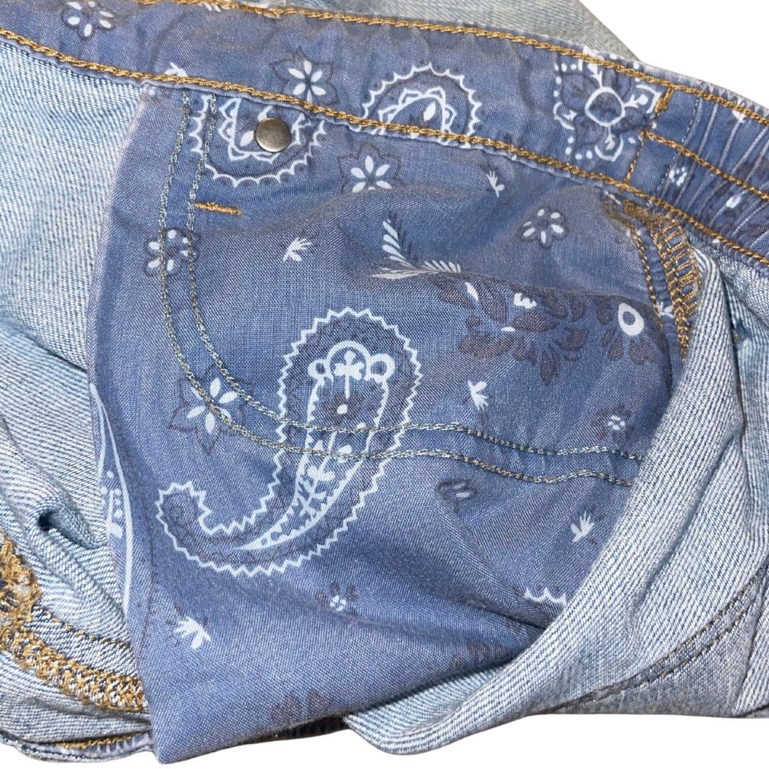 Aerie Cutoff Distressed Shorts Medium Elastic Waist Cowgirl Festival Beach Y2K