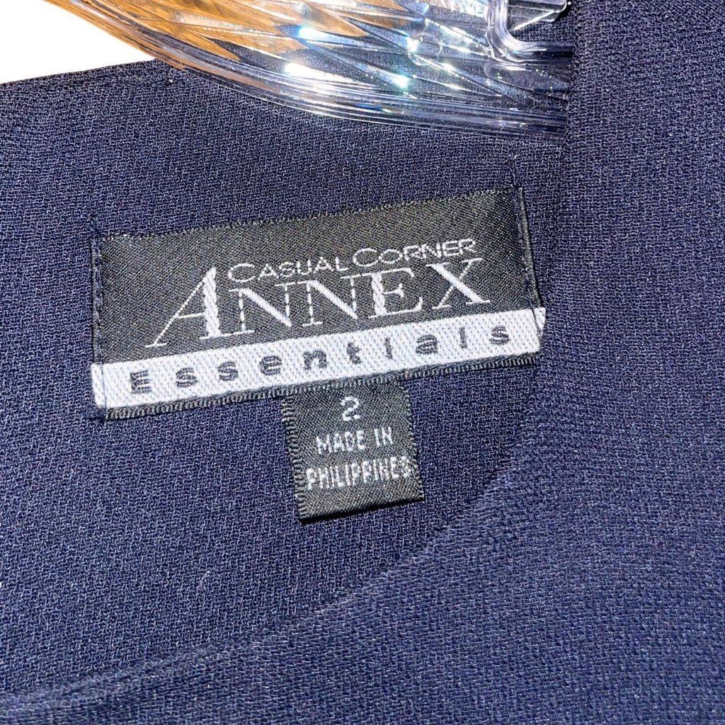 Casual Corner Annex Essentials Blue Business Dress Suit Piece SZ 2 Career Office