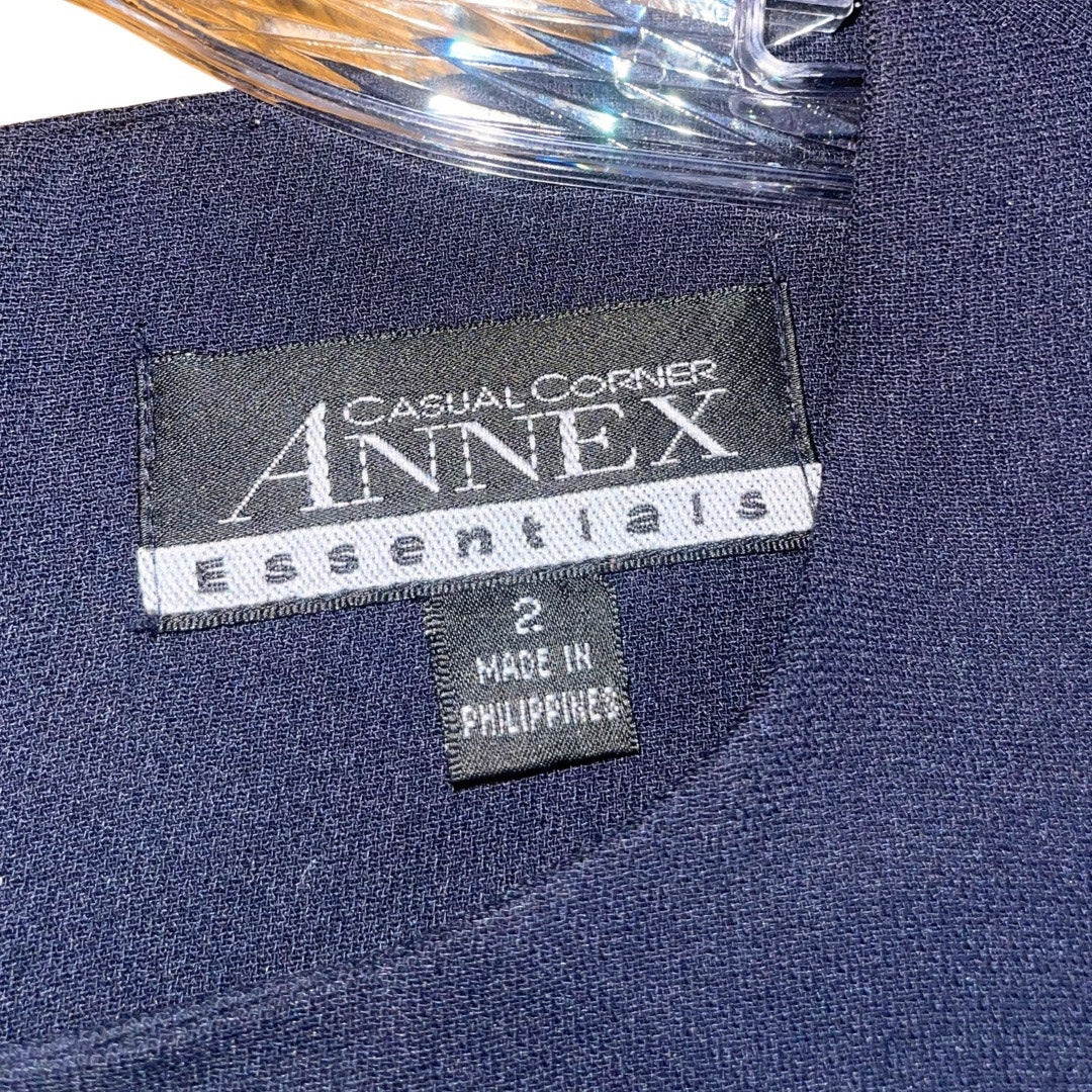 Casual Corner Annex Essentials Blue Business Dress Suit Piece SZ 2 Career Office