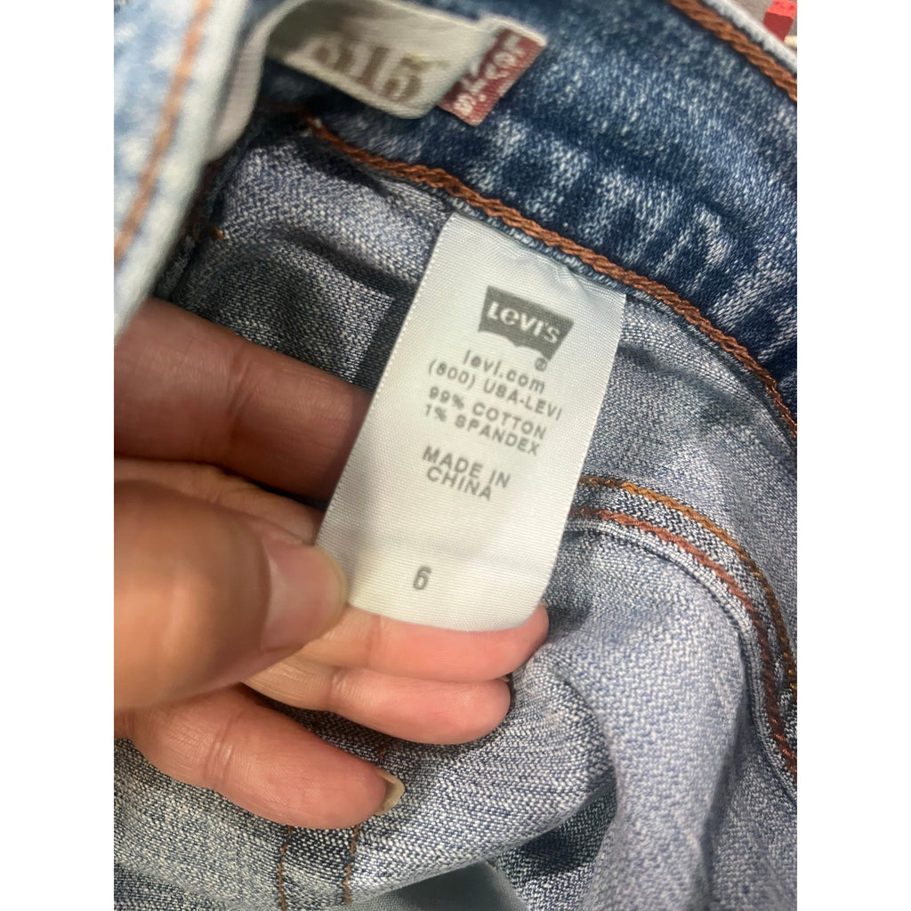 Levi's 515 Denim Jean Shorts SZ 6 Mid Rise Fit Stretch Casual Streetwear