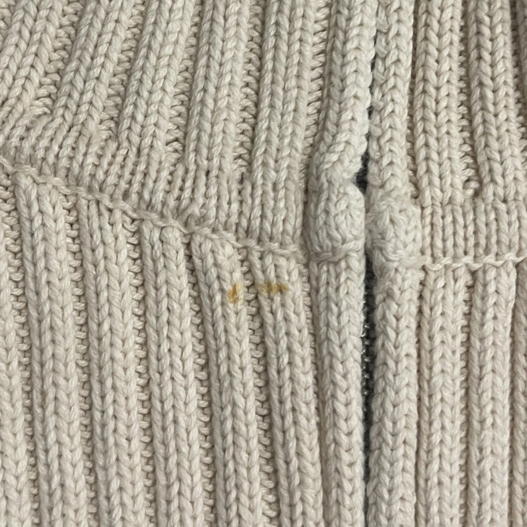 Gap Chunky Ribbed Knit Wide Collar Zipper Cardigan Sweater size Medium Y2K 90s