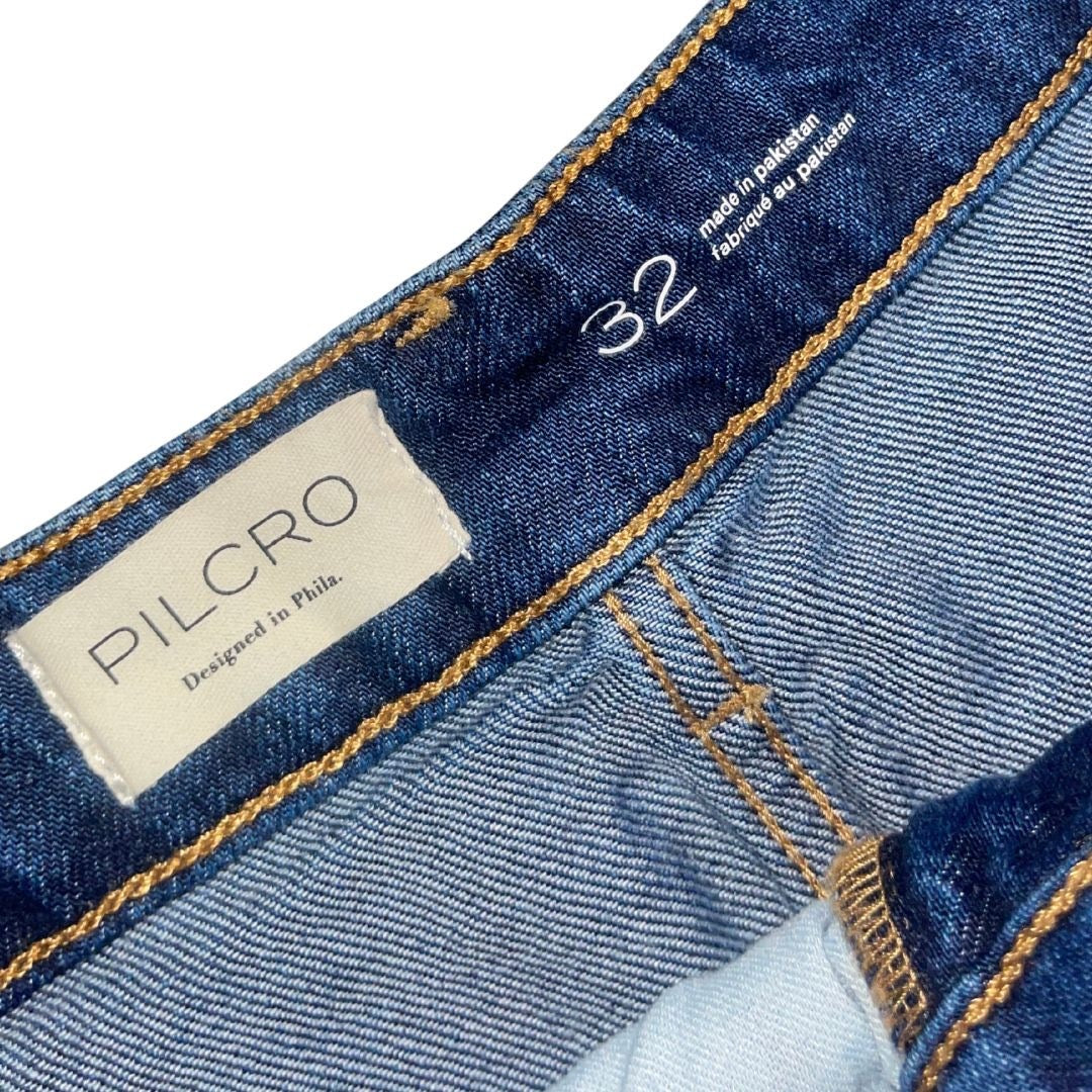 Pilcro The Austin High Rise Cuffed Wide Leg Jeans Denim Size 32 Five Pocket NWT