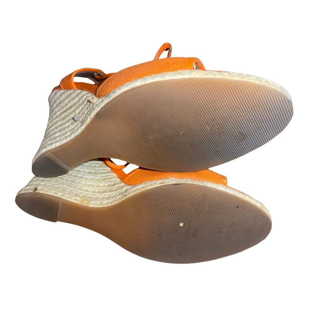 Alfani Women UnityGua Espadrille Wedge Ankle Strap Orange Size 6.5