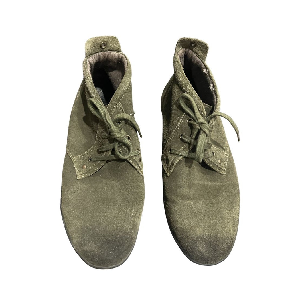 Kenneth Cole Reaction Green Suede Chukka Boot Shoes Size 13 Distressed Rugged