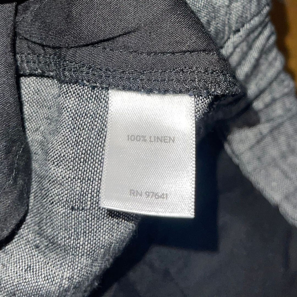 J. Jill Cropped Wide Leg Linen Pants Pull on Large Pockets Casual Relaxed Fit