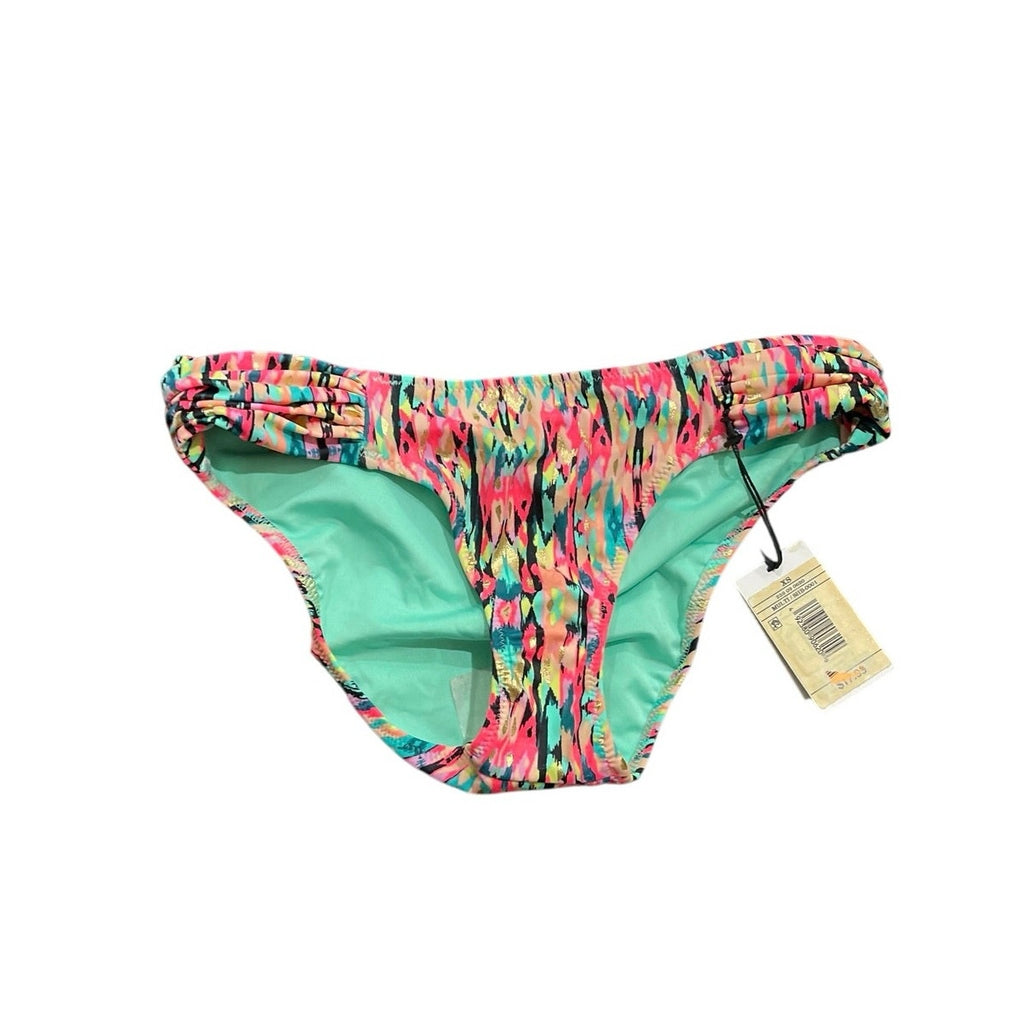 Shade & Shore Aztec Boho Multicolor Hipster Bikini Bottom SZ XS NWT Swimwear