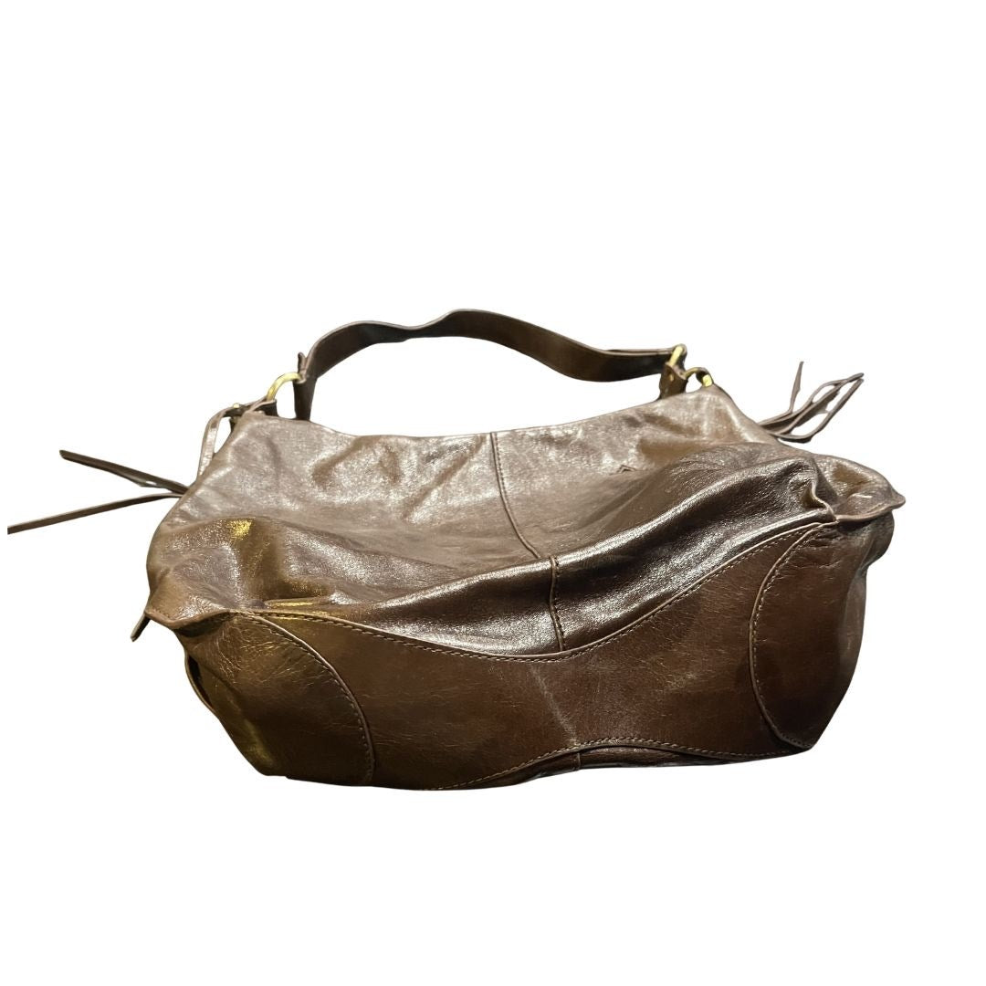 HOBO International Slouchy Leather Lennox Shoulder Handbag Tassels Boho Chic