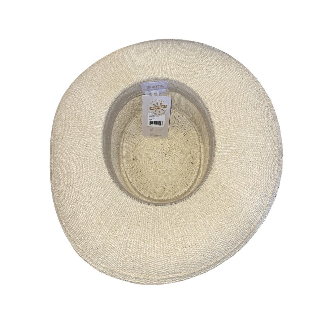 Brixton Cassidy Boater Straw Hat Natural Beige NWT SZ 7 1/2 (58CM) Adjustable