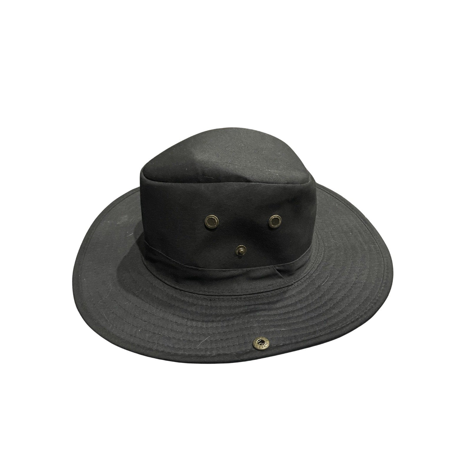 Boonie Hat Aussie Black Flip Brim Ventilation Camp Safari Outdoors Sun Hat NWOT