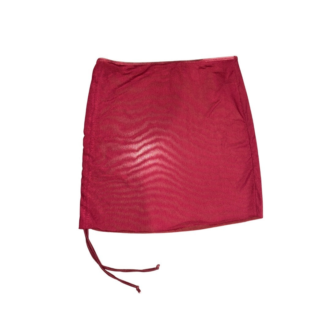 Bikini Set Maroon with cover up Summer vacation Swimsuit Size Large