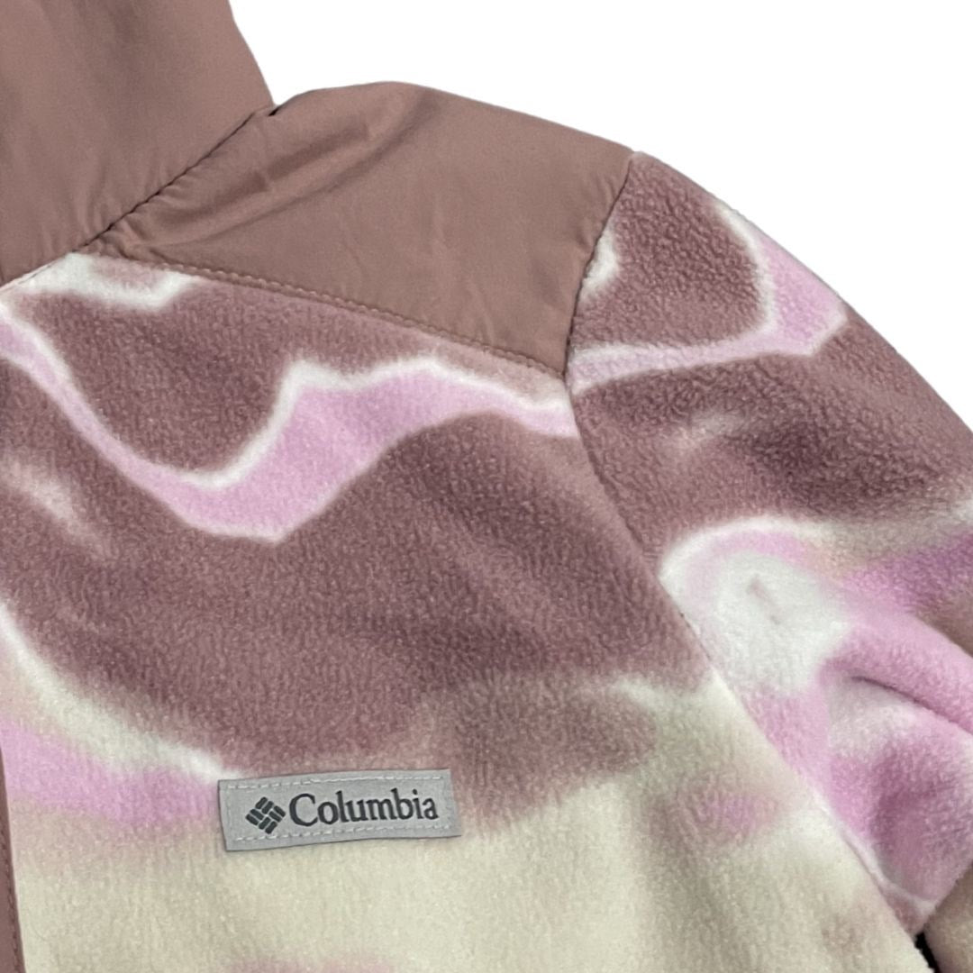 Columbia Helvetia Camo Print Half Snap Fleece Pullover Jacket Sweater XS Sporty