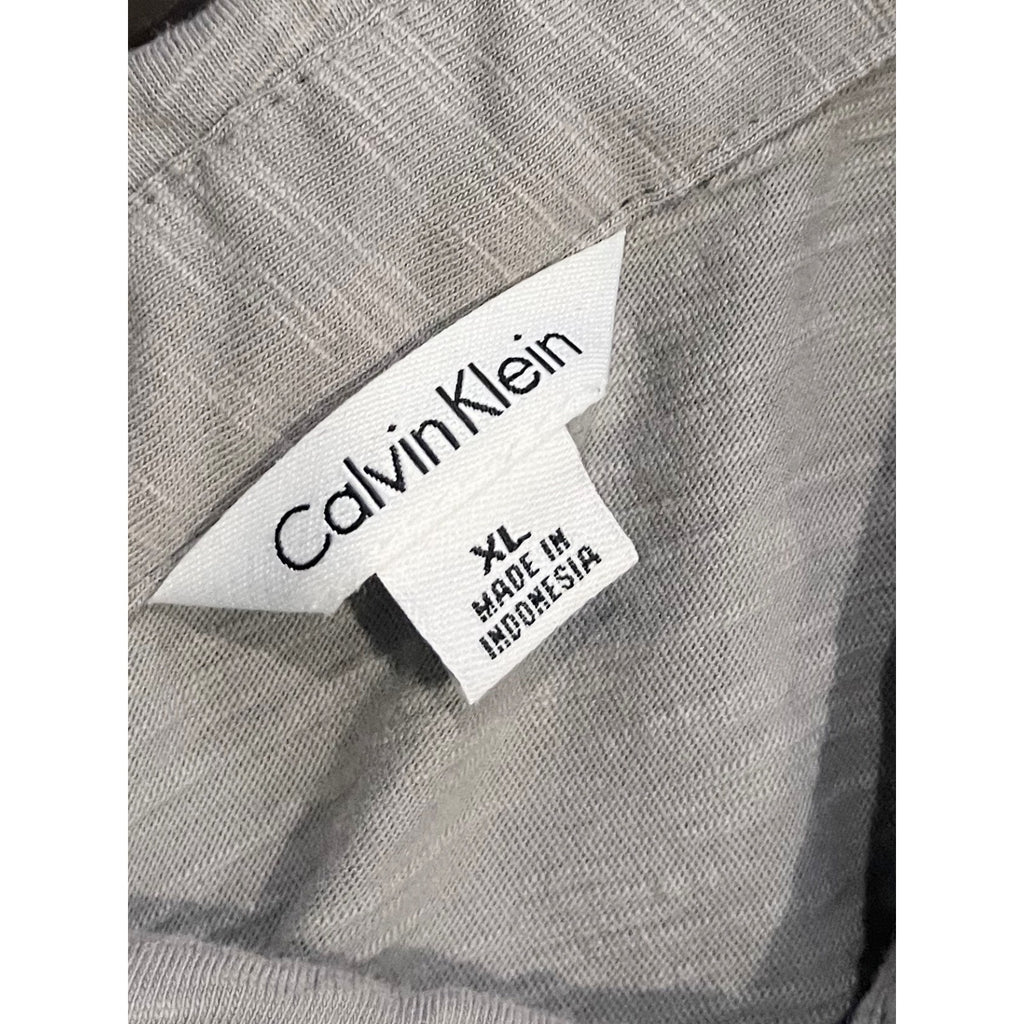 Calvin Klein Gray Polo Short Sleeve Shirt Size XL Cotton Casual Everyday wear