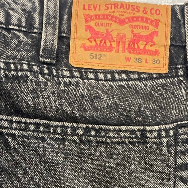 Levi's 512 Slim Taper Stonewash Denim Jeans Size 38X30 Casual Streetwear