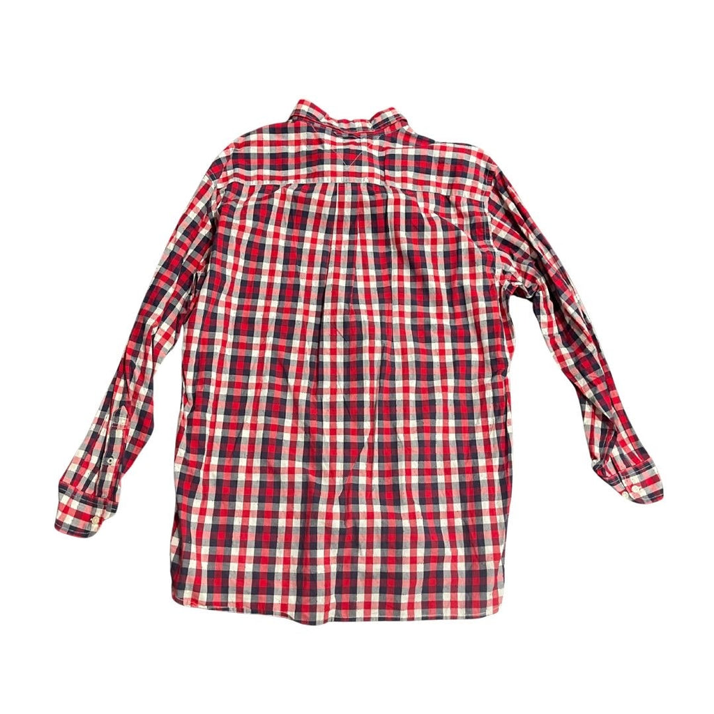 Tommy Hilfiger Plaid Long Sleeve Button Down Shirt Size XL Preppy Career Office