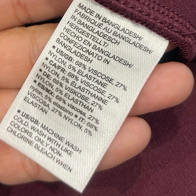 Lark & Ro Amazon Exclusive Pull on Maroon Ankle Length Leggings SZ M Casual Wear