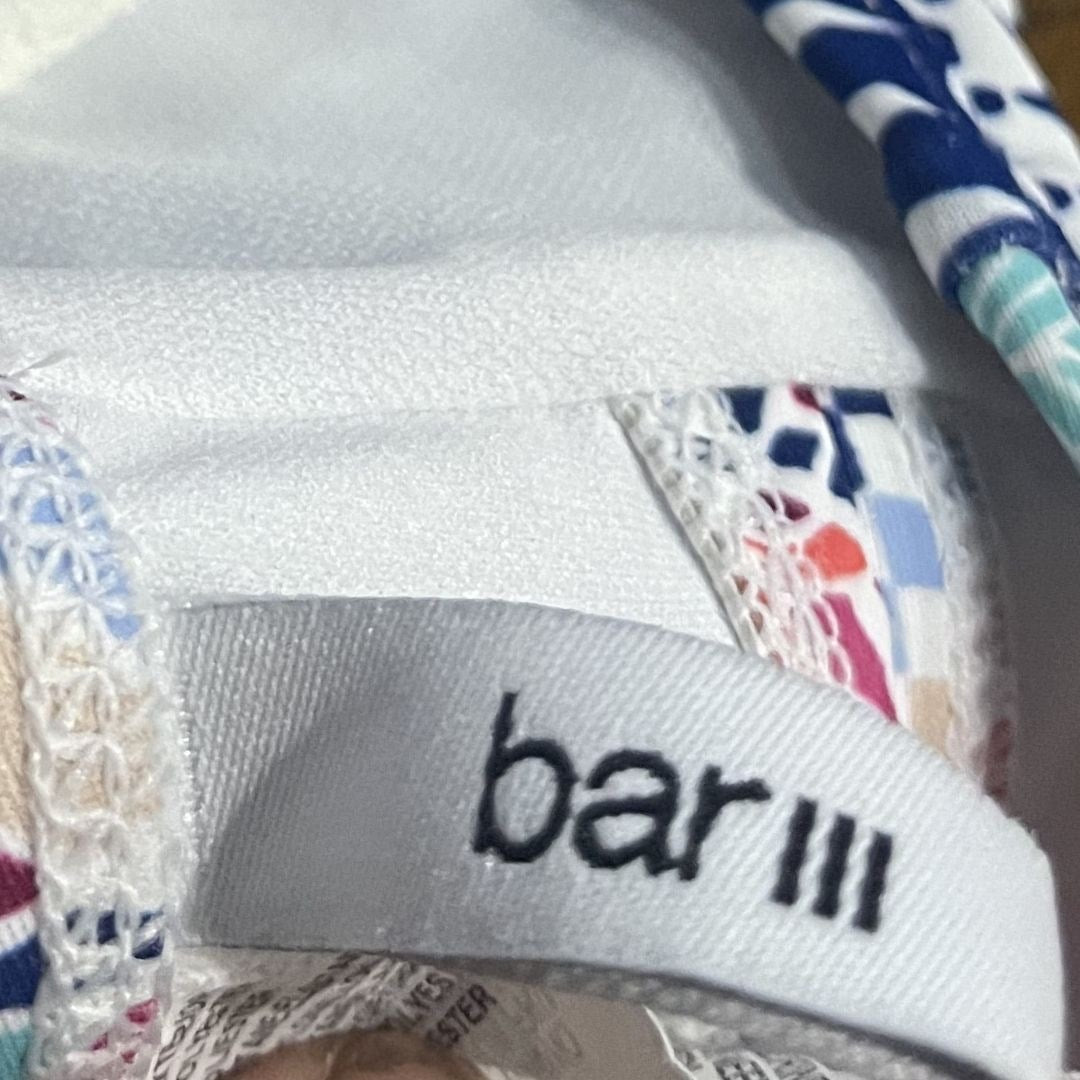 Bar III Aztec Sunset Print Underwire Bikini Top Size Small Beach Vacation Resort