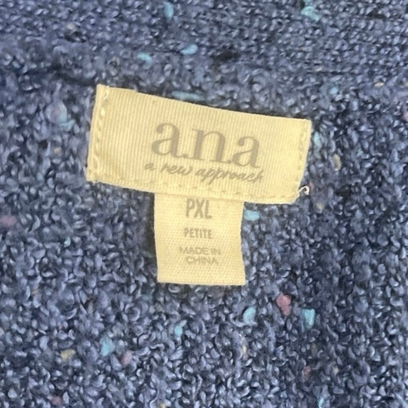a.n.a A New Approach Blue Chunky Knit Button Pullover Sweater SZ PXL Relaxed Fit
