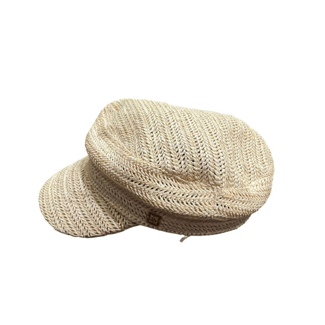 Anne Klein Straw Newsboy Baker Boy Cabby Cap Hat NWT Resortwear beach Boho Chic
