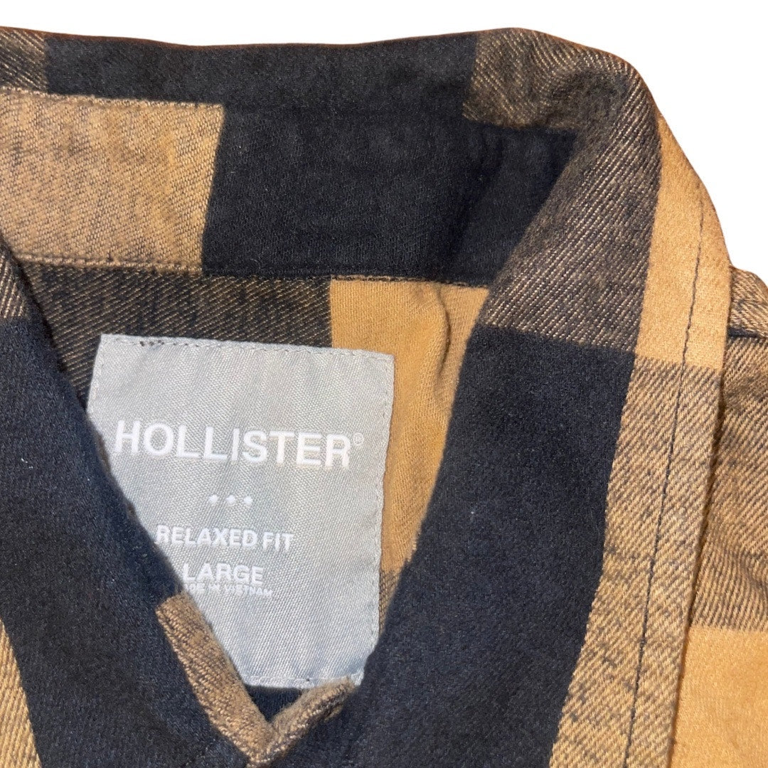 Hollister Relaxed Fit Flannel Plaid Long Sleeve Size Large Lumber Cowboy Y2K