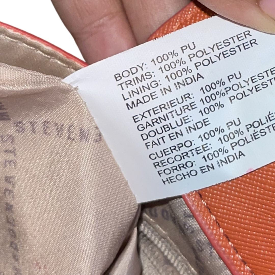 Steve Madden Mini Orange Crossbody Purse Floral Scarf Y2K Adjustable Strap