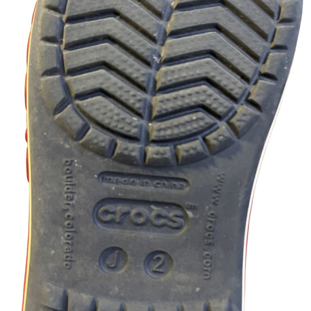 Crocs Bayaband Sandal K Hook and Loop Ankle Strap Size 2 Navy Kidscore Casual