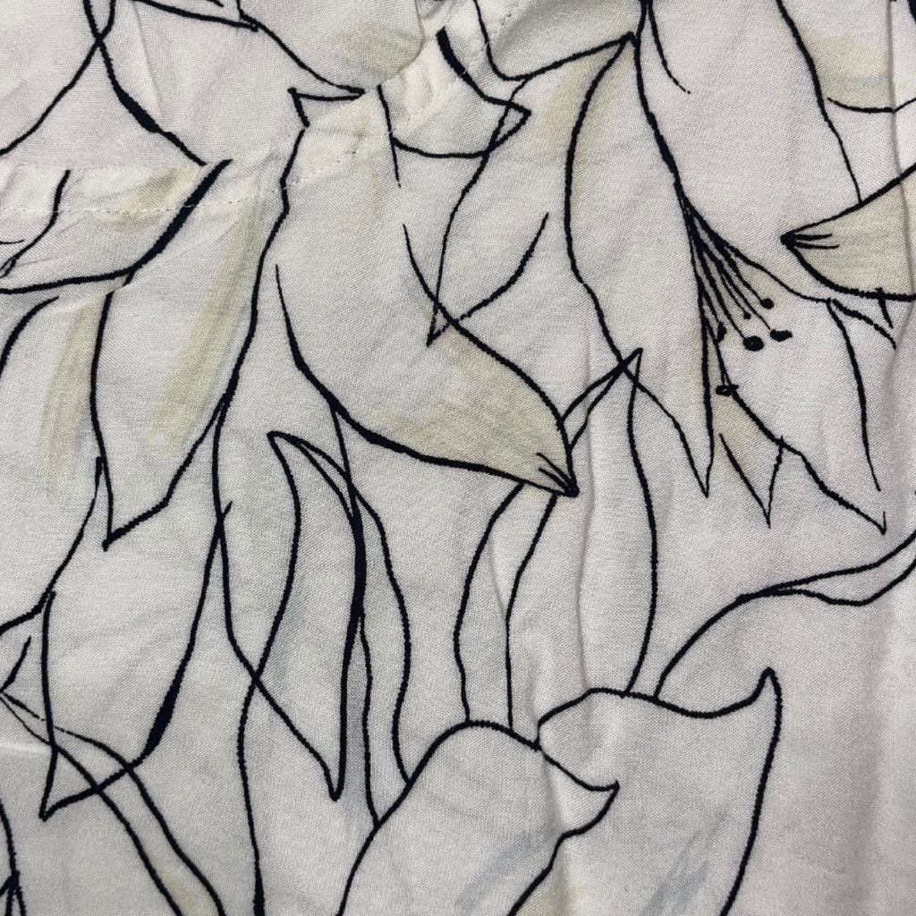 Express Mens Slim Tropical Floral Stretch Dress Shirt Size Large Vacation Cotton