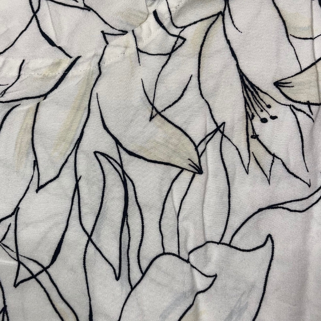 Express Mens Slim Tropical Floral Stretch Dress Shirt Size Large Vacation Cotton