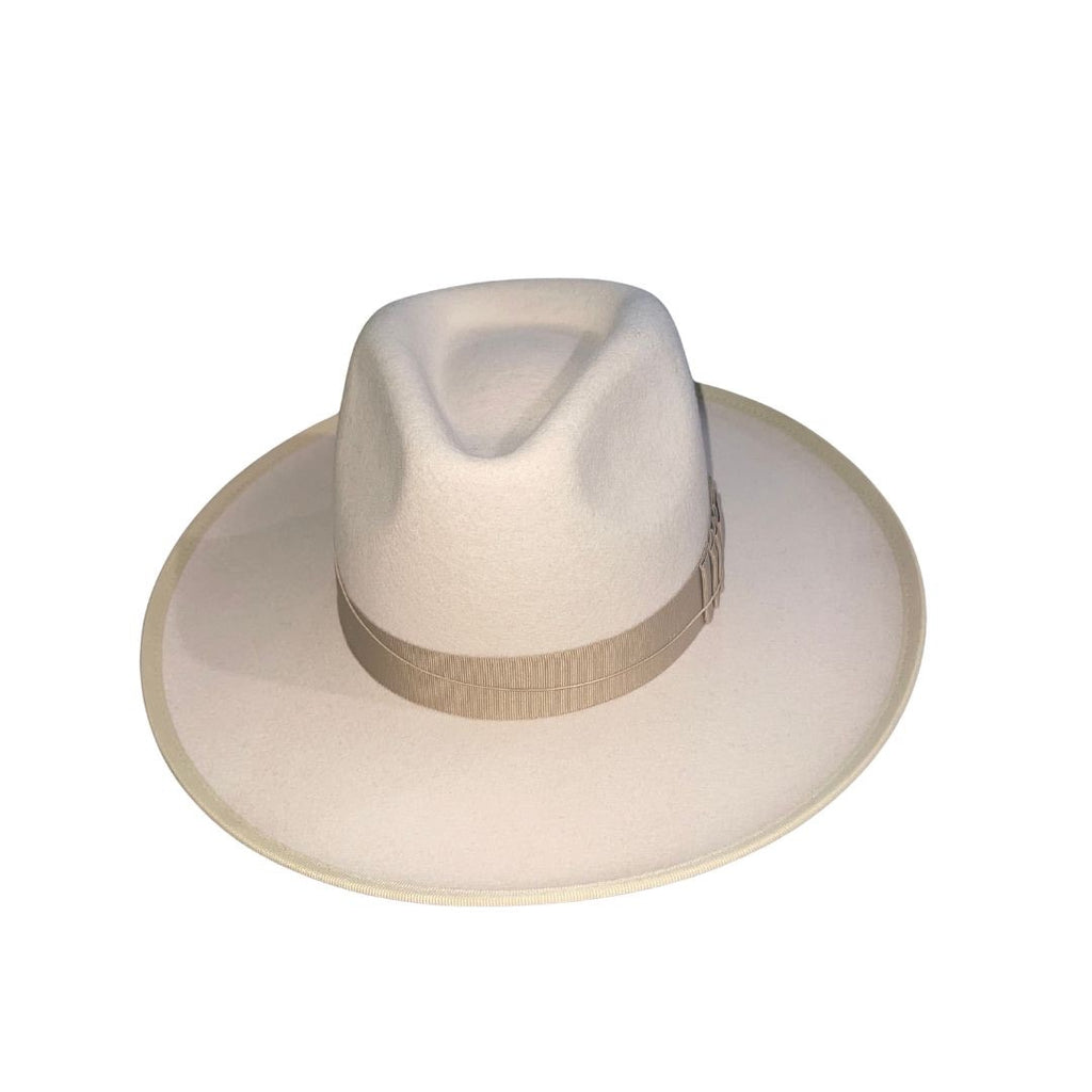 Brixton Reno Fedora Hat Adjustable Unisex Bone Sand Large 100% Australian Wool