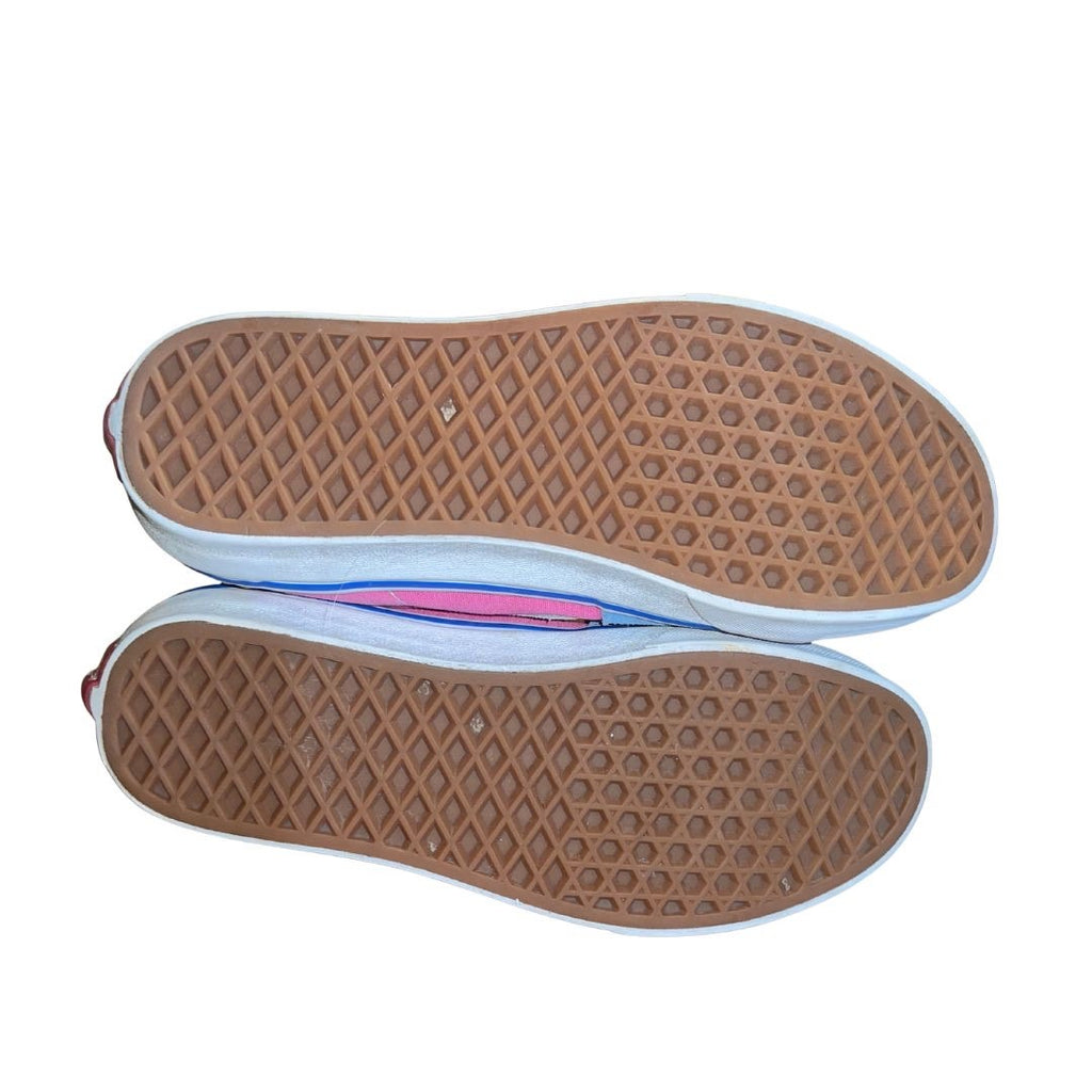 Vans Sk8-Hi Top Suede Canvas Color Block Pink Blue Yellow Men 6.5 Women 8 Skater