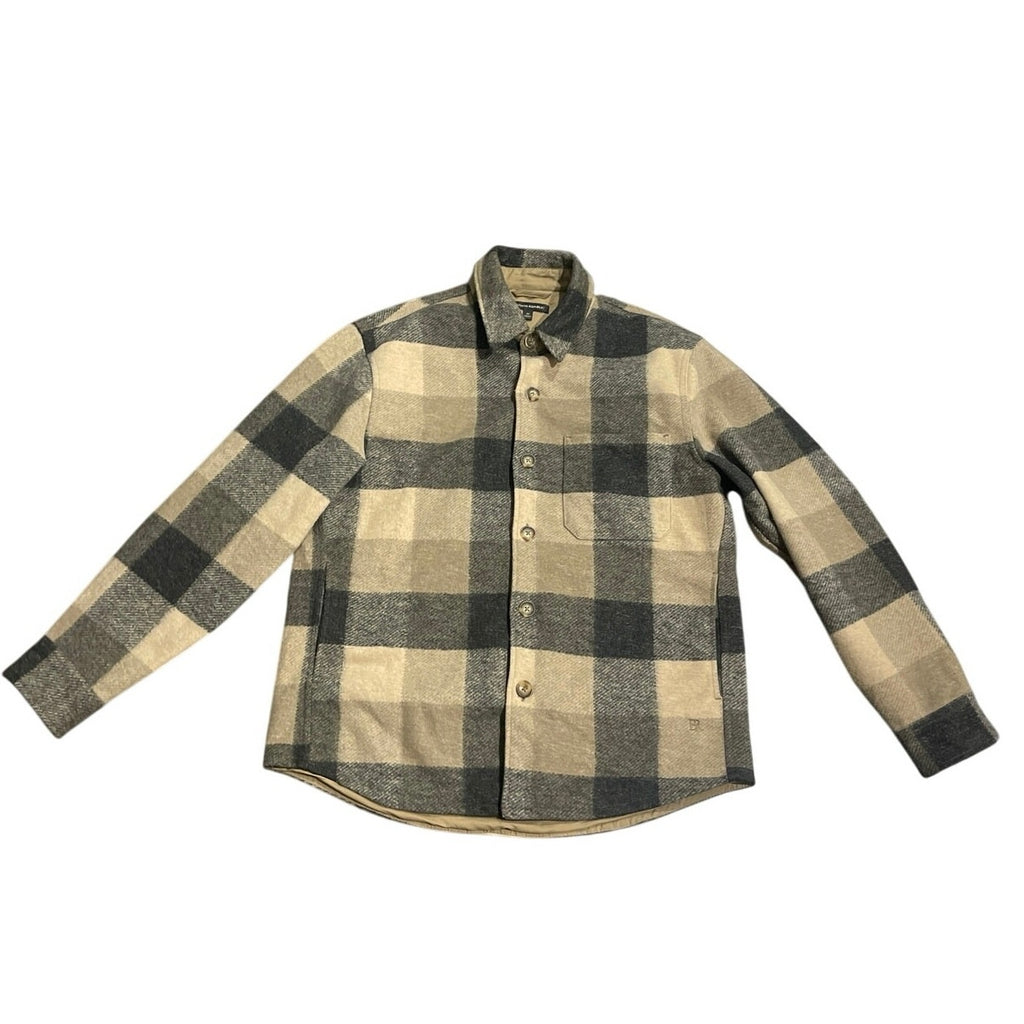 Banana Republic Button Up Long Sleeve Plaid Heavyweight Shirt Jacket Heritage