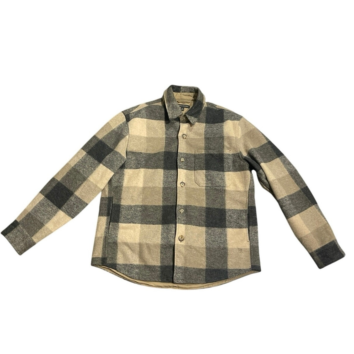 Banana Republic Button Up Long Sleeve Plaid Heavyweight Shirt Jacket Heritage