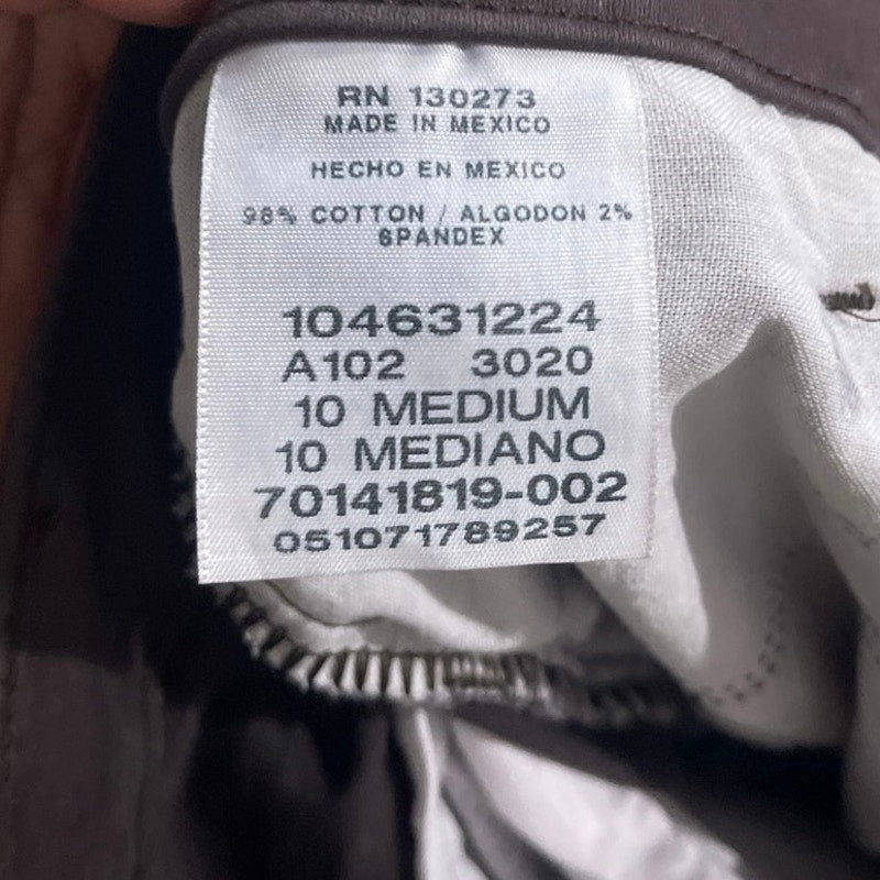Lee Relaxed Fit Straight Leg Mid Rise Brown Chino Pants Size 10 Casual Preppy