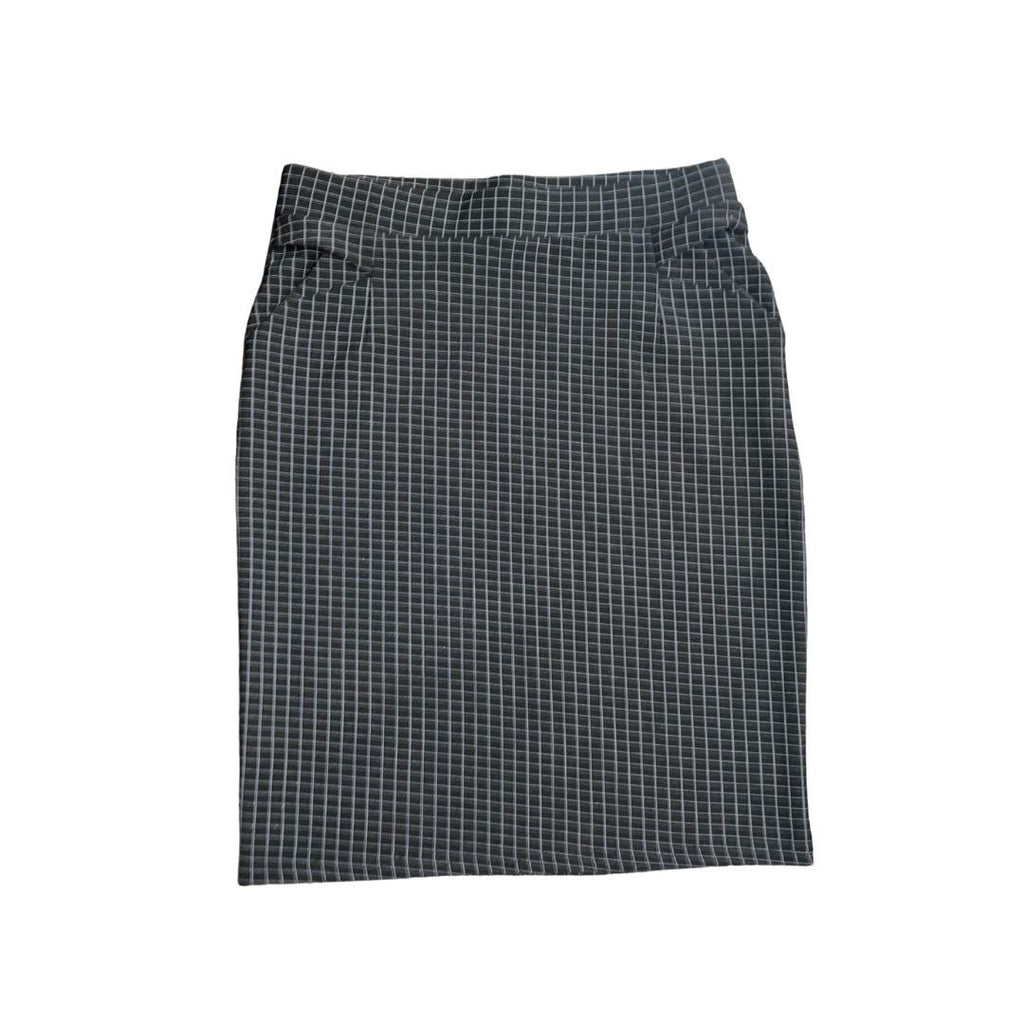 Maze Collection Windowpane Pencil Skirt Pull on Size Larger Career office