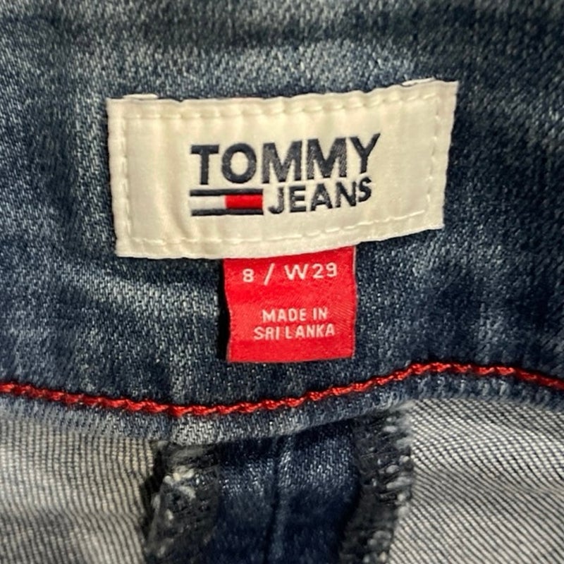 Tommy Jeans Vintage Inspired Medium Wash Flared Jeans (8) Bell-Bottom Retro NWT
